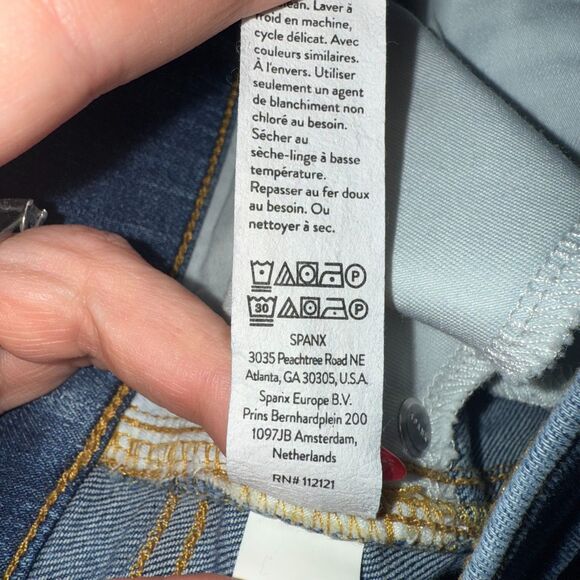 SPANXshape™ EveryWear Seamed-Front Wide Leg Jeans - Blue M - Picture 13 of 13